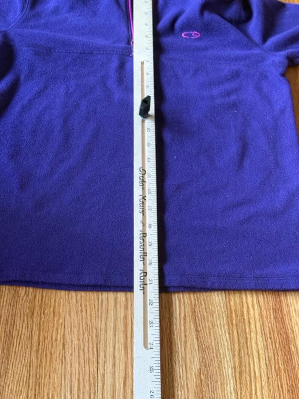 C9 Champion Girls Purple 1/4 Zip Fleece Pullover Jacket Tech Sweatshirt XL 14/16